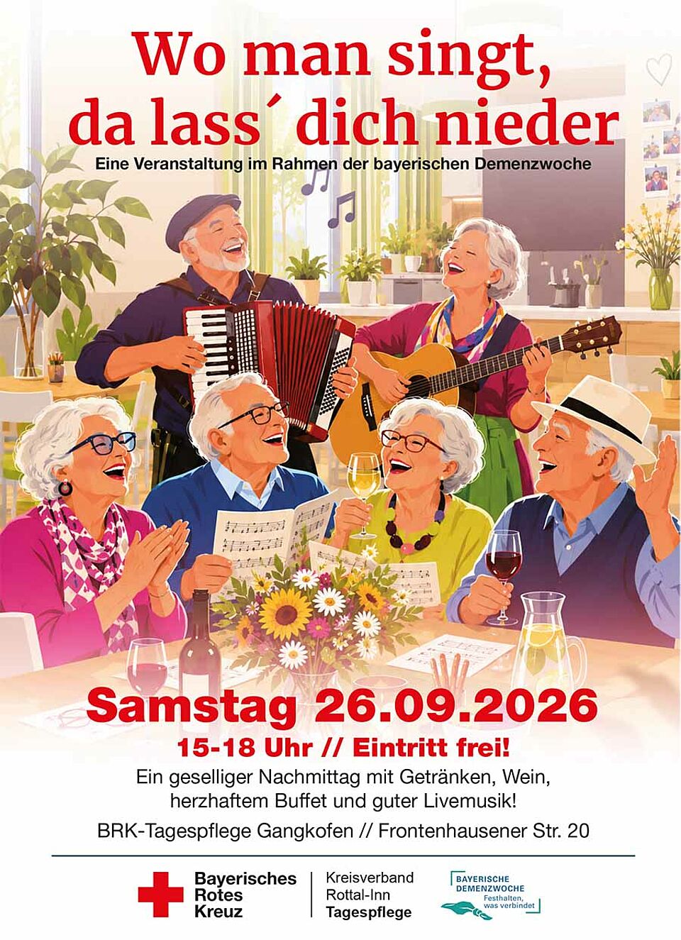 Weinfest im Rahmen der Demenzwoche in der BRK-Tagespflege Gangkofen